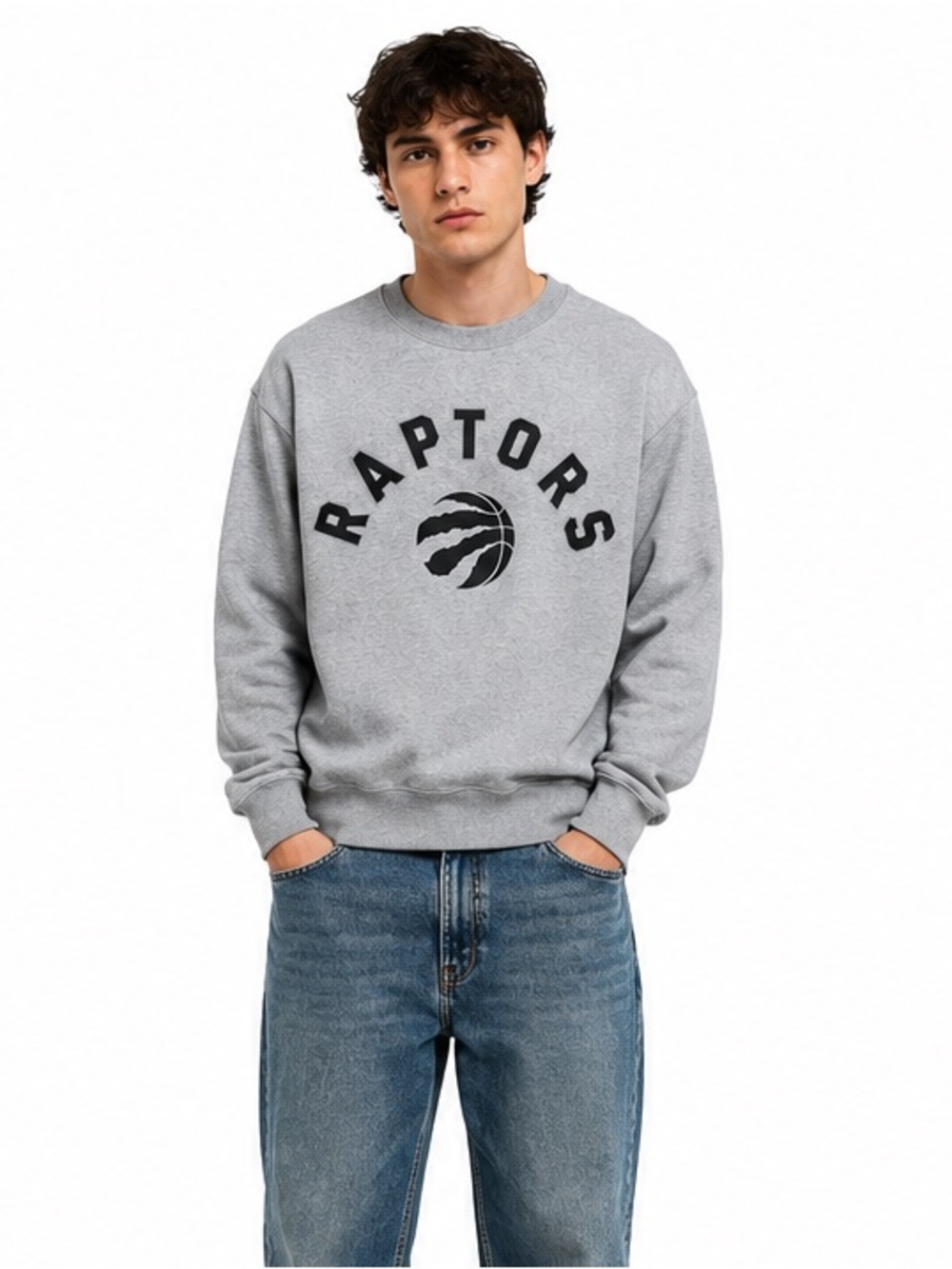 Vintage Toronto Raptors Crewneck Sweatshirt Grey Graphic Men’s XL 25x27